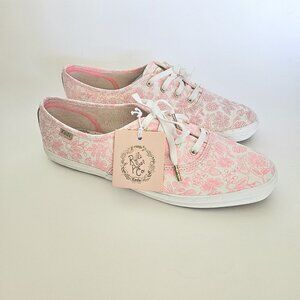 Keds x Rifle Paper Co Women’s Sneakers Size 8 Moxie Pink Floral Canvas Shoe